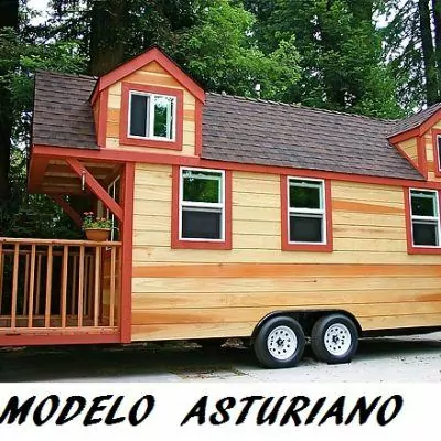 Mini casa de madera Modelo Asturiano casita móvil